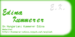 edina kummerer business card